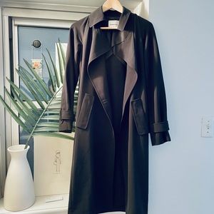 ARITZIA Babaton flowy trench coat black XXS small